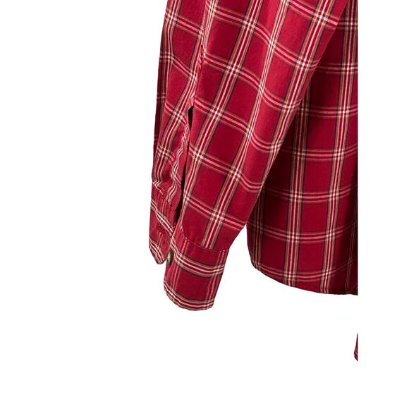 Consensus Shirt Size X Large Mens Red Plaid Long Sleeve Button Down Collar Shirt - Picture 5 of 11